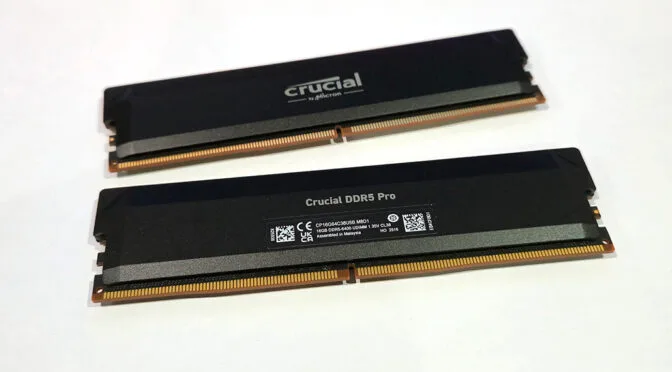 Micron Crucial DDR5 Pro Overclocking 6400MT/s desktop memory