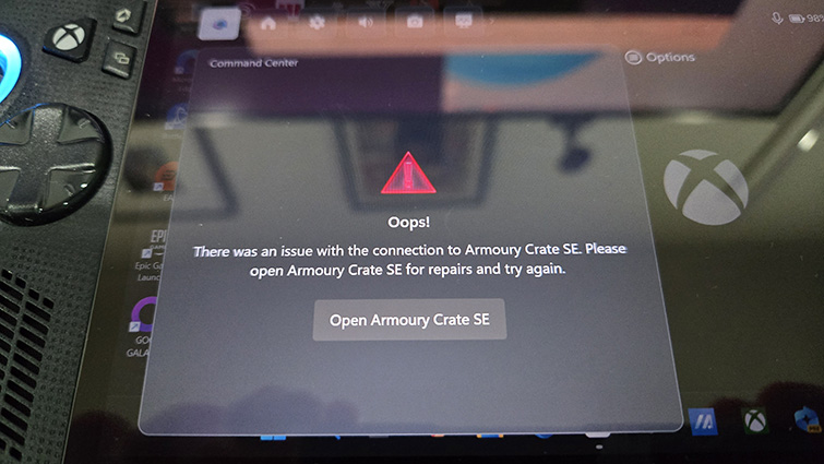 Windows security bricking ROG Xbox Ally handheld game consoles