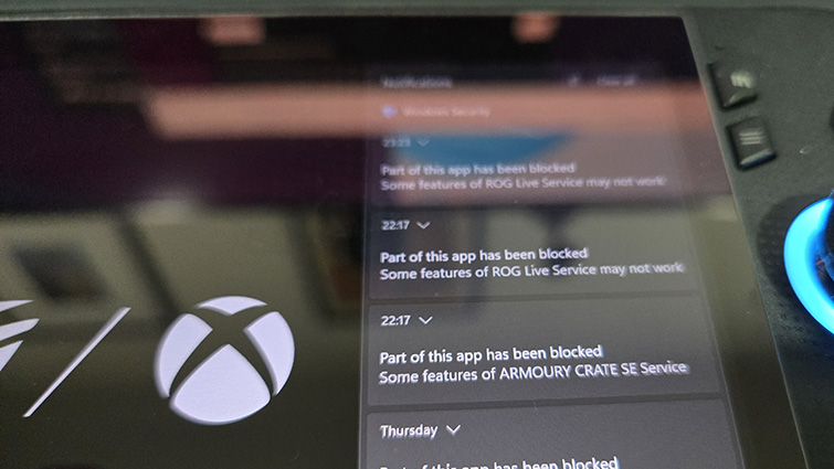 Windows security bricking ROG Xbox Ally handheld game consoles