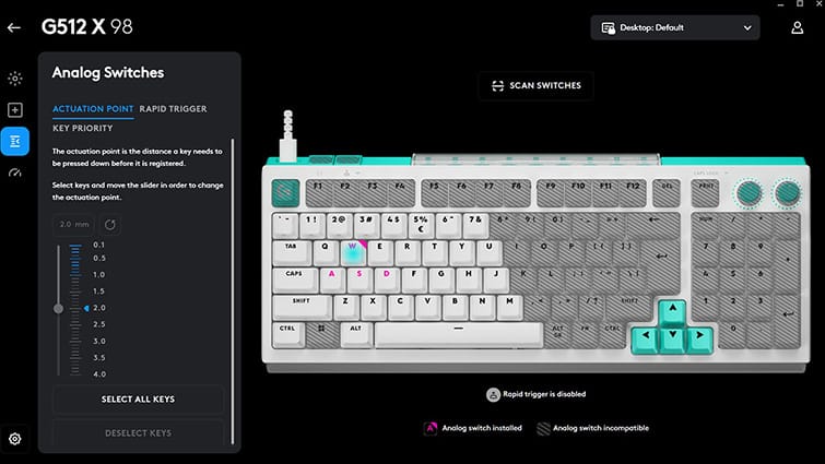 Logitech G512 X Keyboard and G512 X Palm Rest